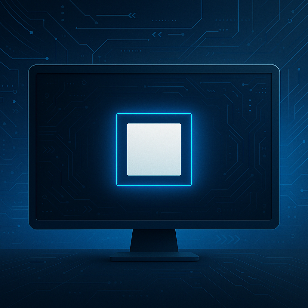 Un écran montrant le centrage CSS avec élément absolu