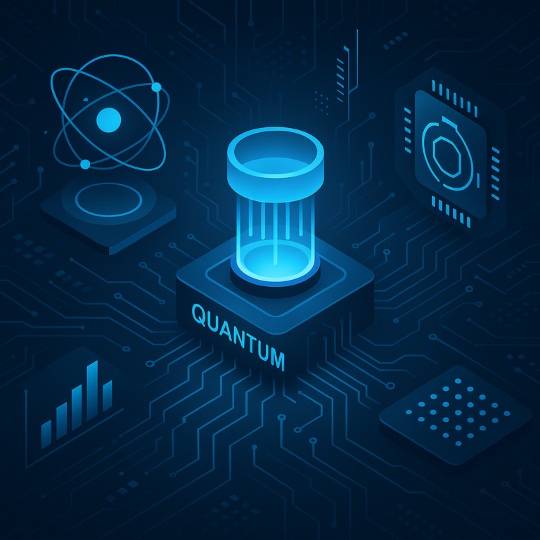 Image illustrant l'infrastructure quantique et son impact technologique.