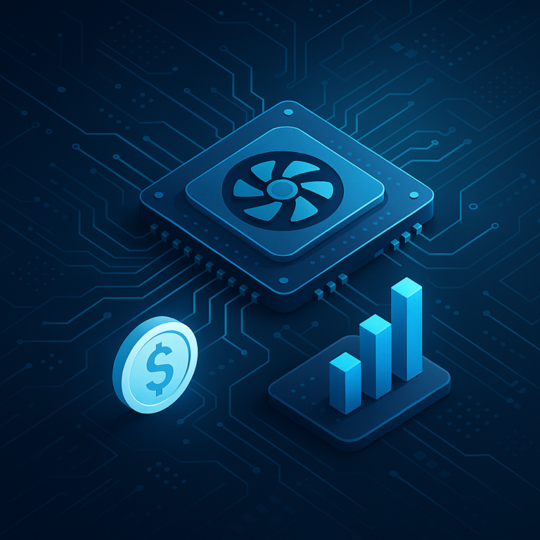 Graphique illustrant la monétisation et optimisation des GPU