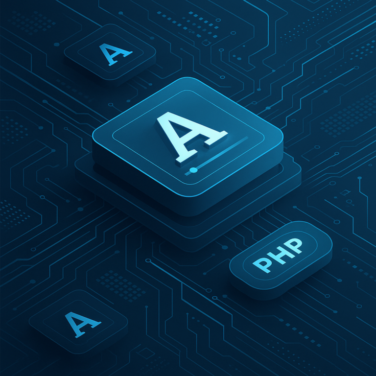 Un développeur optimisant des polices web avec PHP