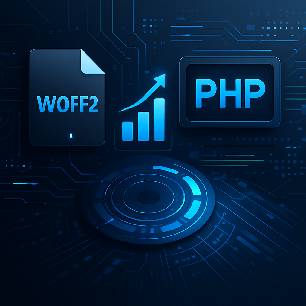 Illustration sur l'optimisation WOFF2 en PHP