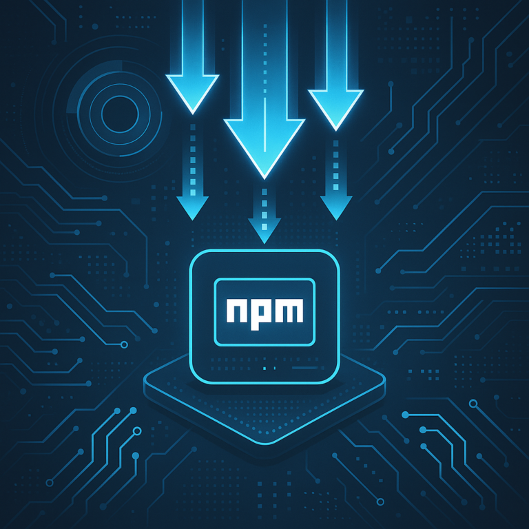 Graphique représentant des cyberattaques sur npm.