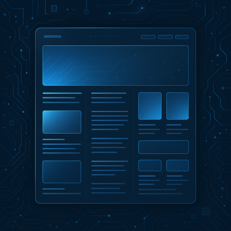 Mise en page multicolonne sur un site web moderne