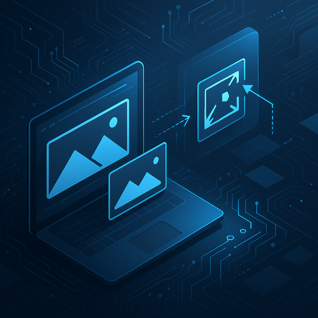 Développeur web ajustant les tailles d'images responsives