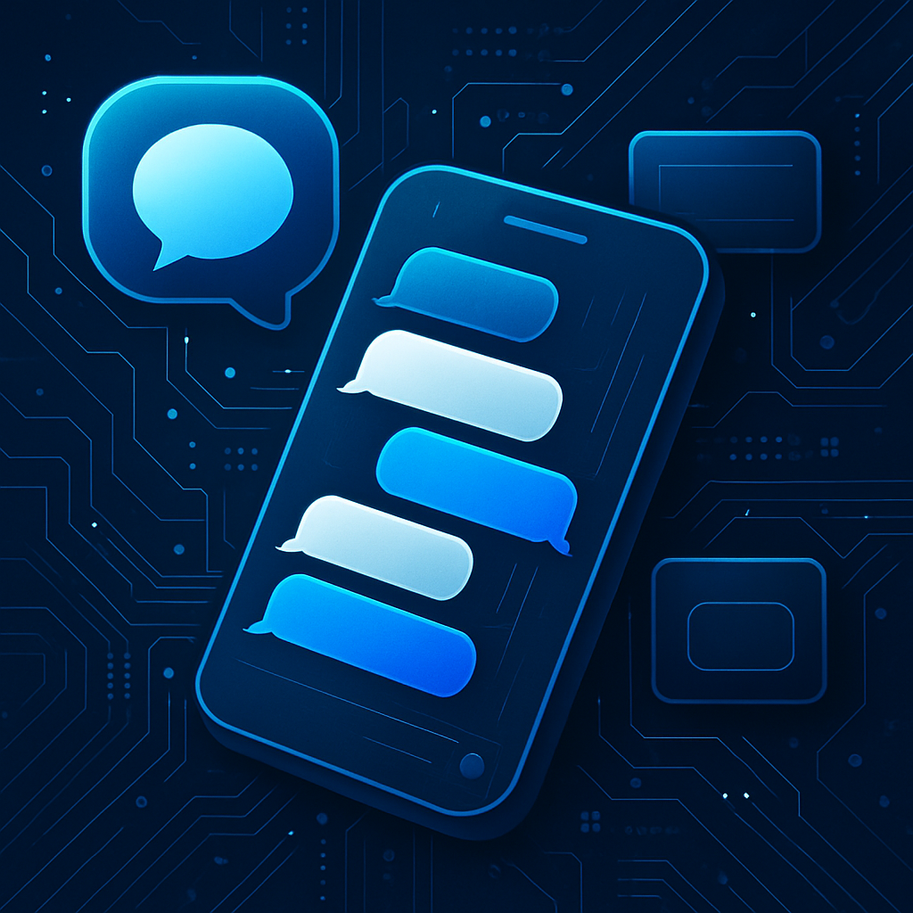 Illustration des interactions sur la plateforme sociale iMessage