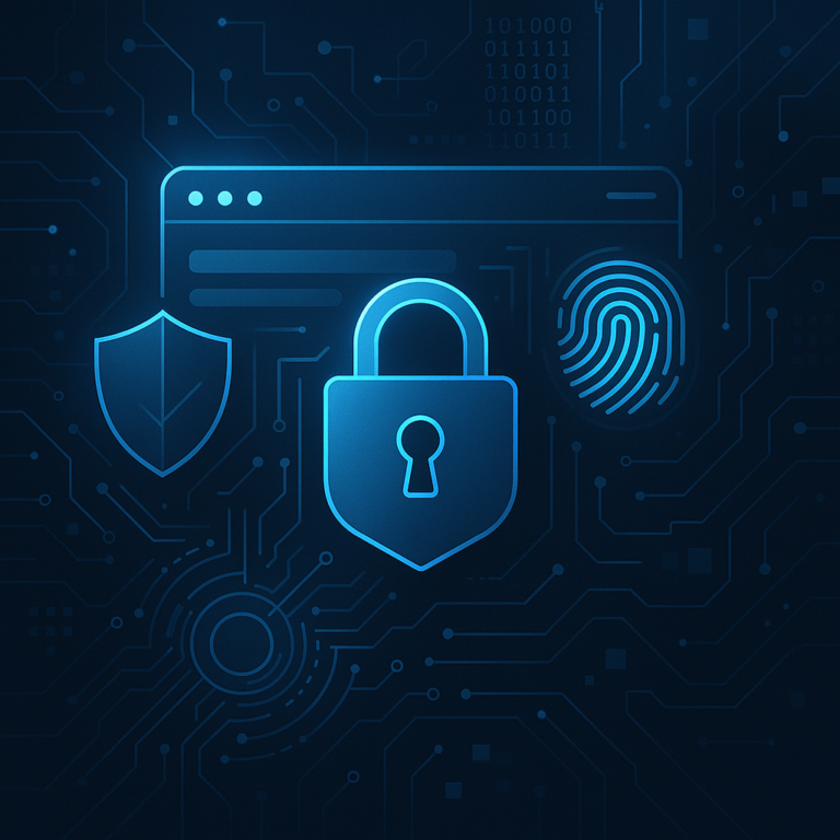 Image représentant la sécurité web avec des éléments de cybersécurité