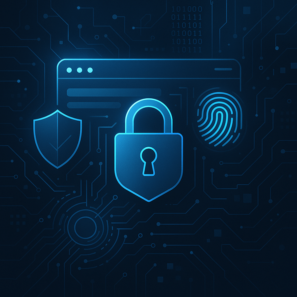 Image représentant la sécurité web avec des éléments de cybersécurité