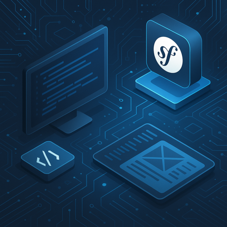 Un développeur utilisant le framework Symfony pour créer des applications
