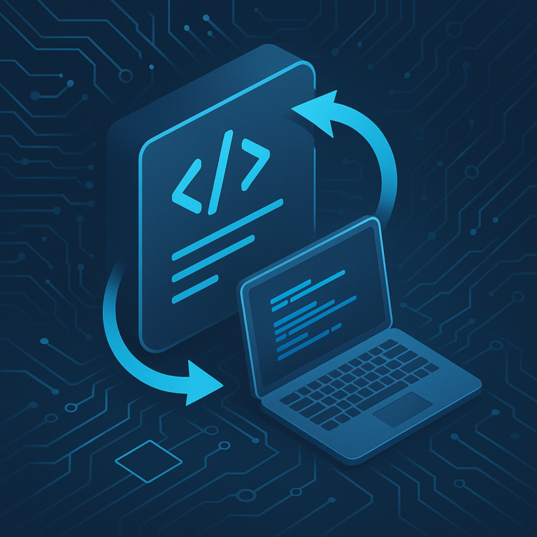 Une représentation graphique de l'auto-exécution de code en informatique
